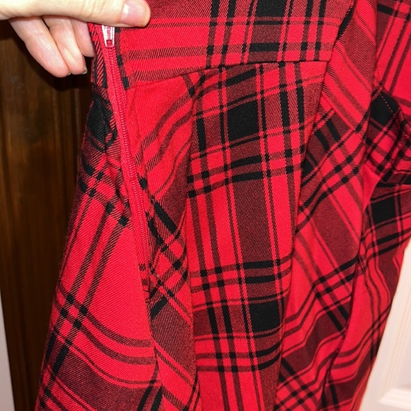 Scooby Doo Red and Black Plaid Jumper. Silver details. Adjustable straps. Small. - Picture 8 of 9